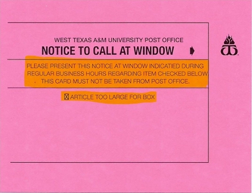 pink notice
